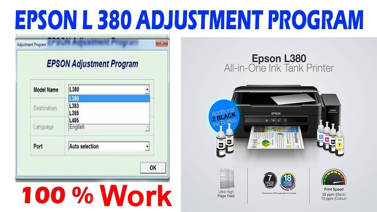 How do I install Epson adjustment program?